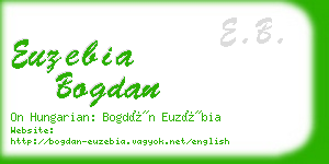 euzebia bogdan business card